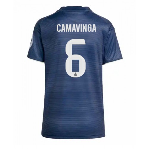 Real Madrid Eduardo Camavinga #6 Seconda Maglia Femmina 2025-26 Manica Corta